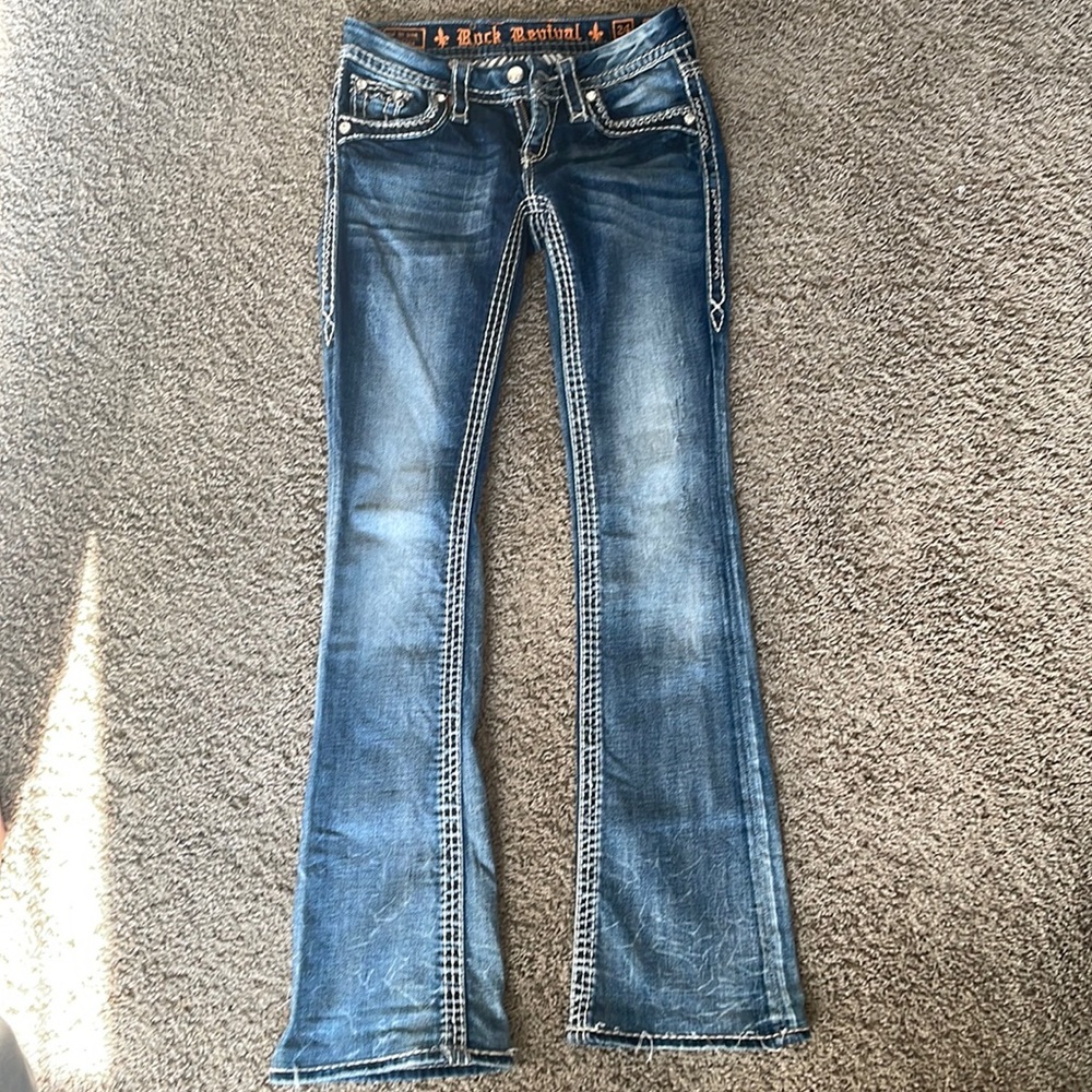 Rock Revival low rise boot cut jeans size 24